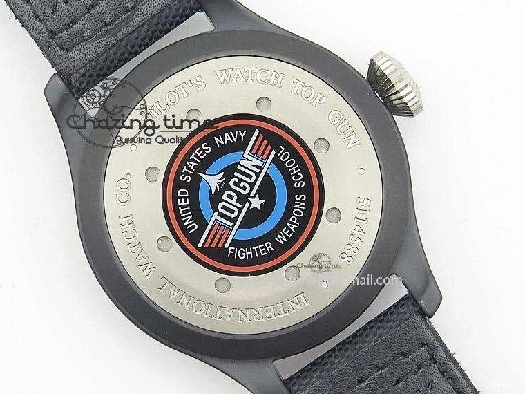 MIROTIME 0820 Durable Big Pilot 5019 Ceramic Case Black Dial Green Markers Asian 23J 7396